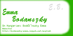 emma bodanszky business card